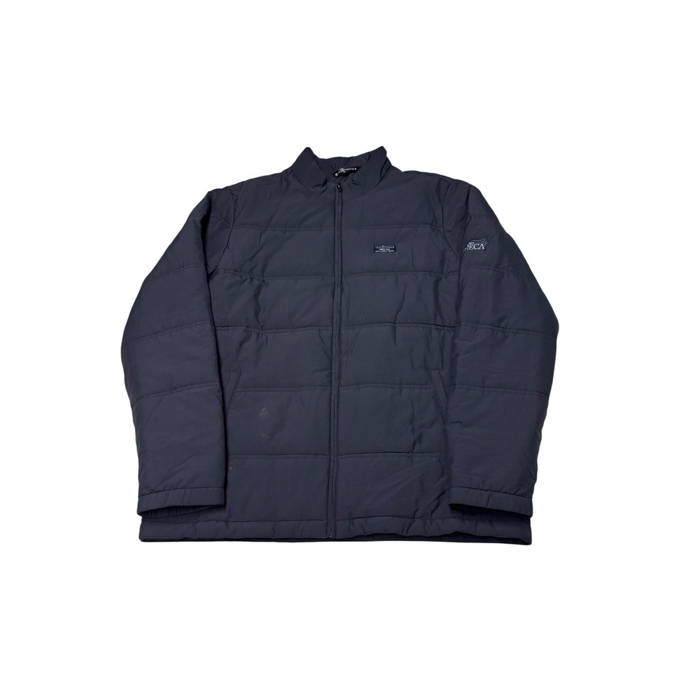 TravisMathew Interlude Puffer Jacket Black Mens Large 1MAB306 NECA Logo